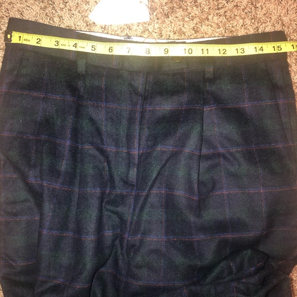 NWT! Trendy Trousers Navy, Hunter, Tan Plaid Style - Picture 7 of 10